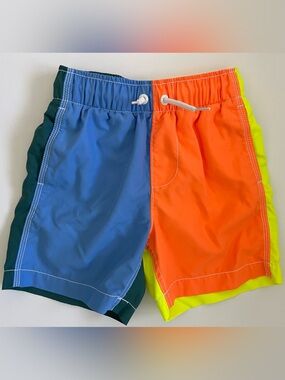 GAP Boys Neon Colorblock Swim Trunks Shorts
